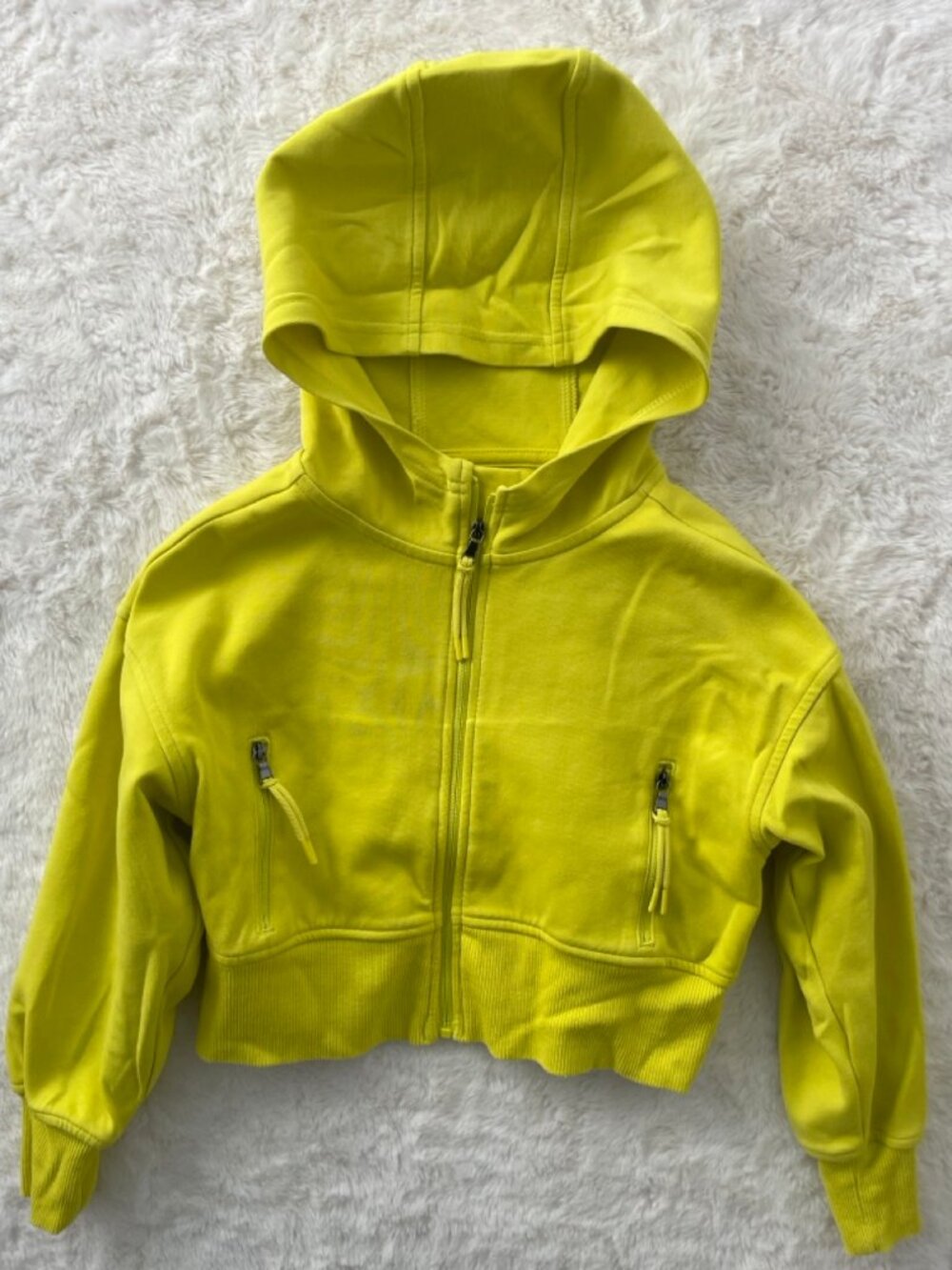 SALE! Old Navy Kids Active Bright Green Dynamic Fleece Zip Hoodie S